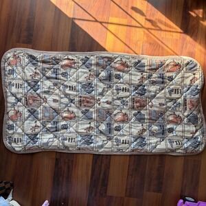 Tom and Jerry Vintage Comic Strip Quilted Fleece Nap Mat‎ Blanket Tan Kids